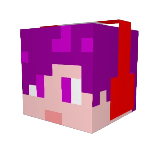 Softsh Minecraft avatar head, 3D render