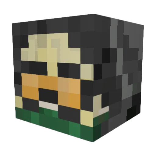 SoftyLove Minecraft avatar head, 3D render
