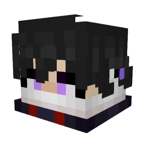 SoftyMui Minecraft avatar head, 3D render