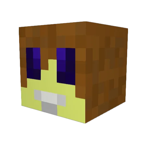 Softytaco Minecraft avatar head, 3D render