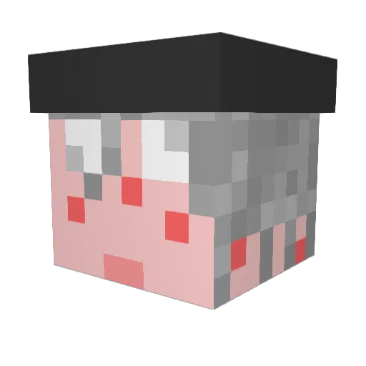 SofusN Minecraft avatar head, 3D render