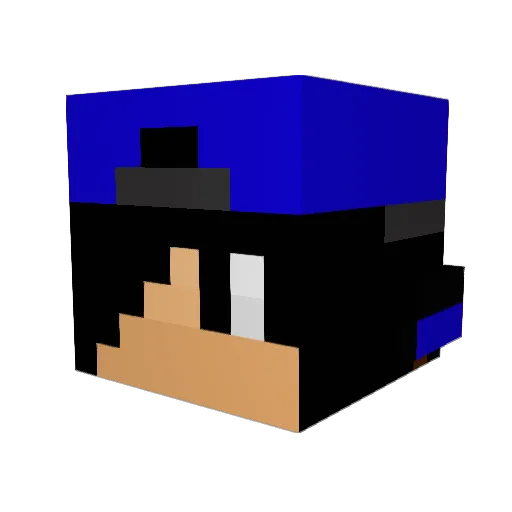 SofusZ Minecraft avatar head, 3D render