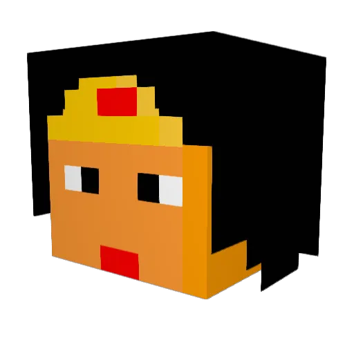 Sofye Minecraft avatar head, 3D render