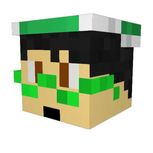 SoganoTojiko Minecraft avatar head, 3D render