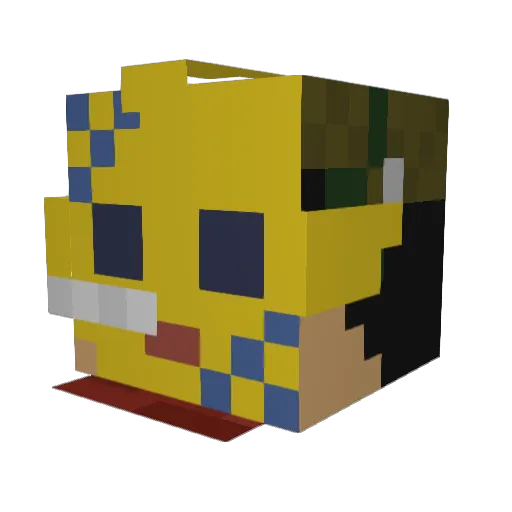 SogeKota Minecraft avatar head, 3D render
