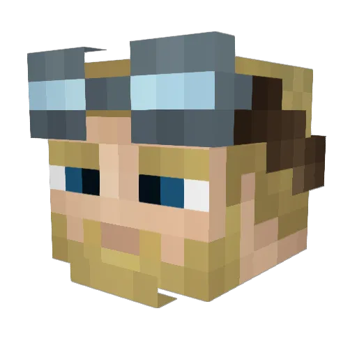 Soggetto01 Minecraft avatar head, 3D render