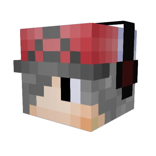 Sogghy Minecraft avatar head, 3D render