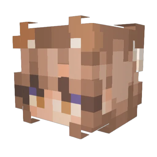SoggyCow Minecraft avatar head, 3D render