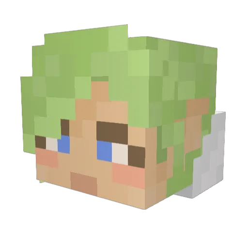 SoggyOrc Minecraft avatar head, 3D render