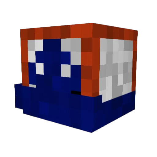 Sogib Minecraft avatar head, 3D render