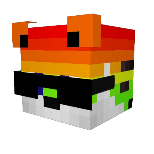 Soglier Minecraft avatar head, 3D render