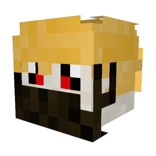 Sohoni Minecraft avatar head, 3D render