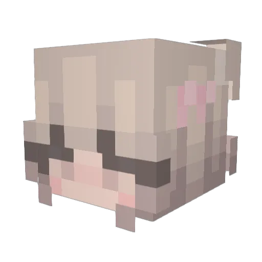 Sohpia Minecraft avatar head, 3D render