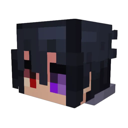 SoiFon17 Minecraft avatar head, 3D render