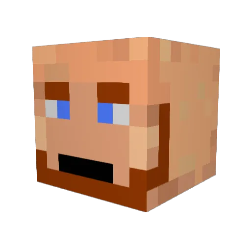 Soice13 Minecraft avatar head, 3D render