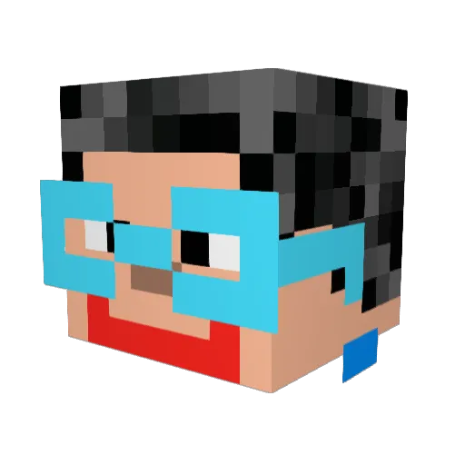 SoichiM Minecraft avatar head, 3D render