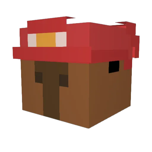 Soilencer Minecraft avatar head, 3D render