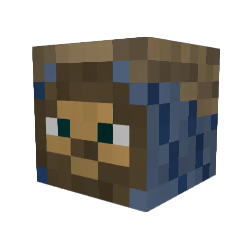 Soilstone Minecraft avatar head, 3D render