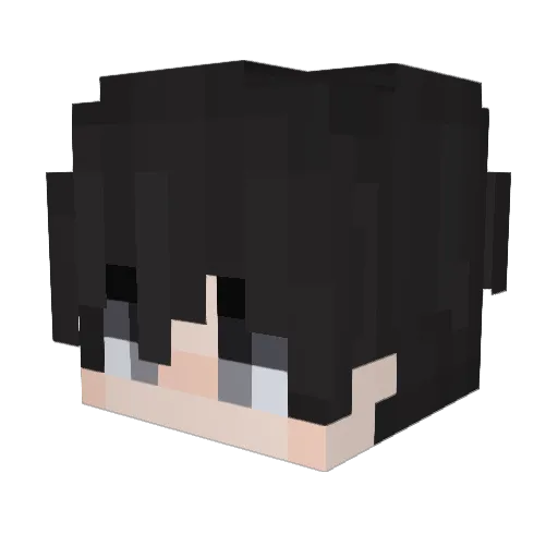 Sokaaah Minecraft avatar head, 3D render
