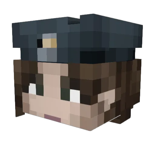 SokahTano Minecraft avatar head, 3D render