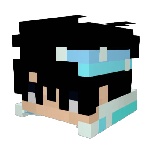 Sokailo Minecraft avatar head, 3D render