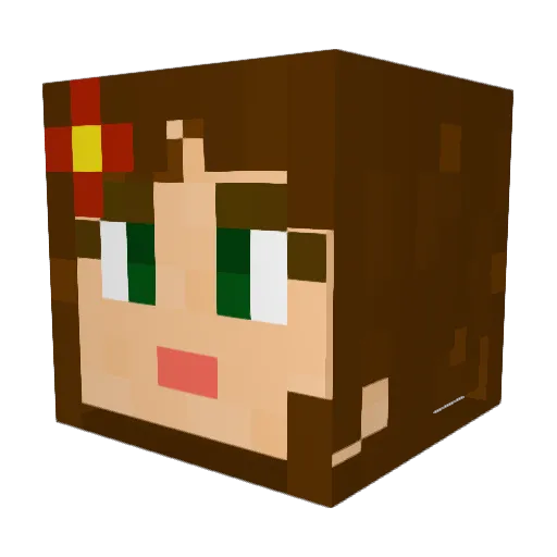 Sokarhh Minecraft avatar head, 3D render