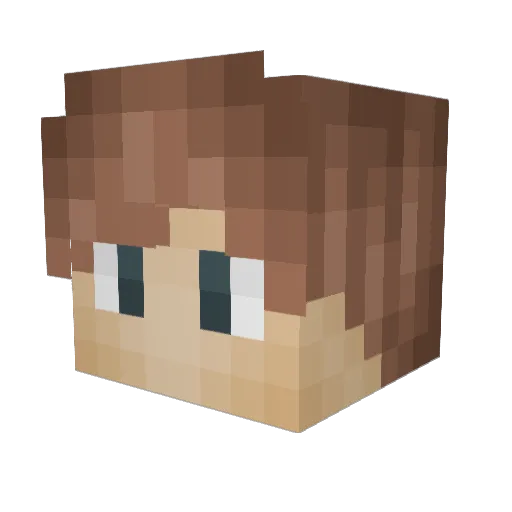 Sokarol Minecraft avatar head, 3D render