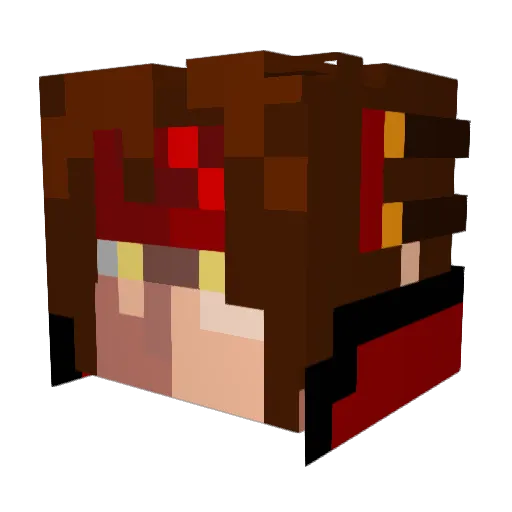 Sokenovrii Minecraft avatar head, 3D render