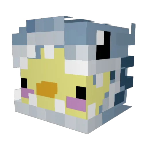Sokeriiii Minecraft avatar head, 3D render