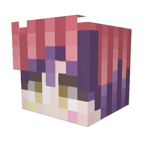 Sokiap Minecraft avatar head, 3D render