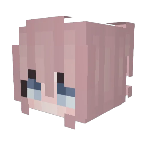 Sokiga Minecraft avatar head, 3D render