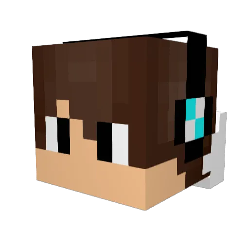 Sokker93 Minecraft avatar head, 3D render