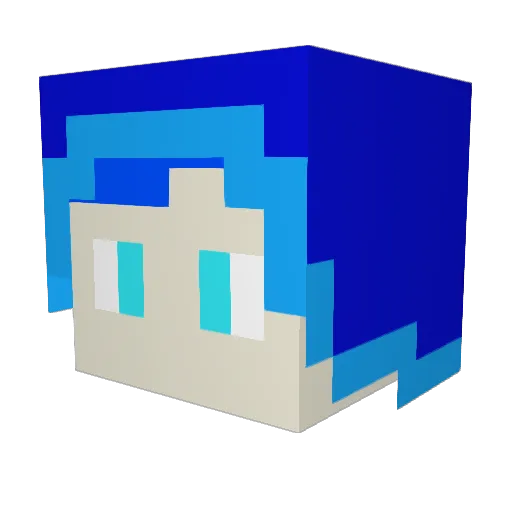 Sokker Minecraft avatar head, 3D render