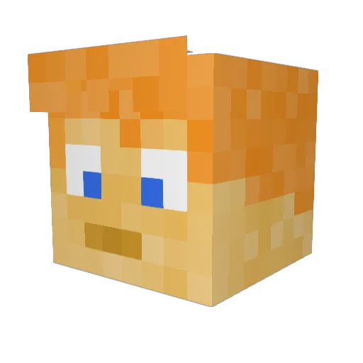 Soko222 Minecraft avatar head, 3D render