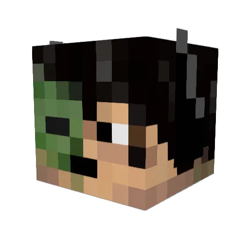 Sokol33 Minecraft avatar head, 3D render