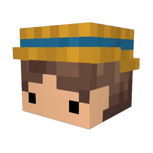 Sokolovv0 Minecraft avatar head, 3D render