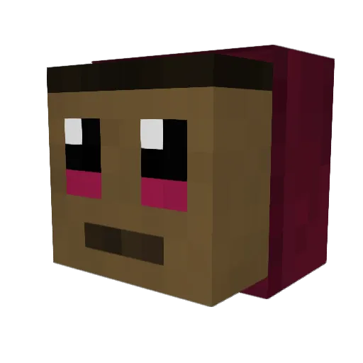 Soku_ Minecraft avatar head, 3D render