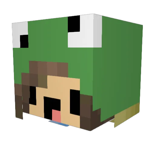Sol09 Minecraft avatar head, 3D render