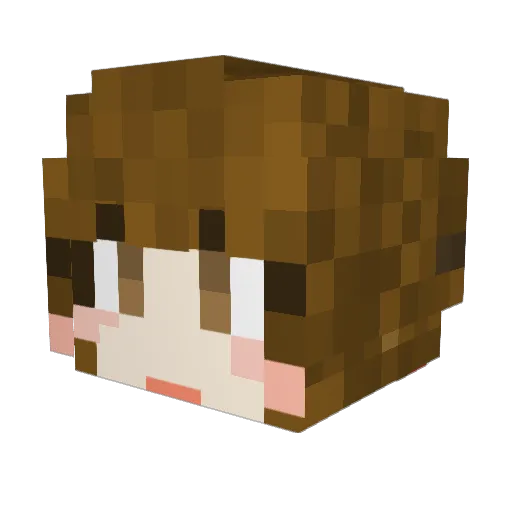SolHa Minecraft avatar head, 3D render