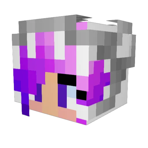 SolKaIra Minecraft avatar head, 3D render