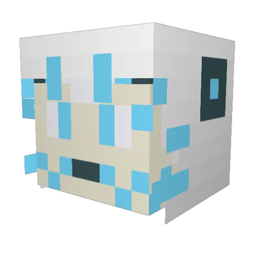 SolLune Minecraft avatar head, 3D render