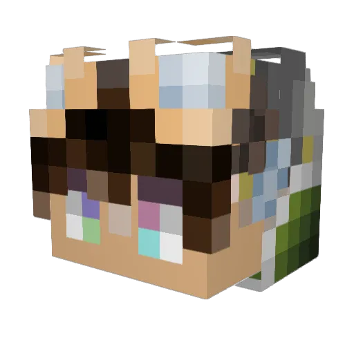 SolMace Minecraft avatar head, 3D render