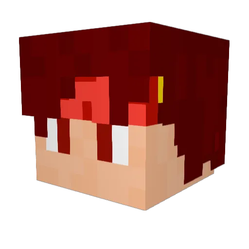 Sol_13 Minecraft avatar head, 3D render