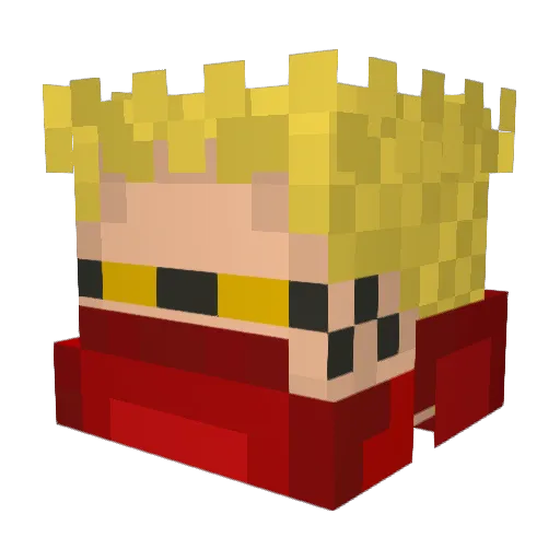 Sol_Leks Minecraft avatar head, 3D render