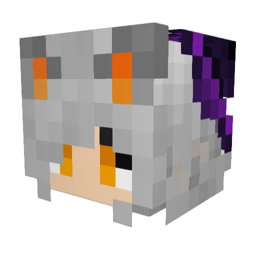 Sol_Vortex Minecraft avatar head, 3D render