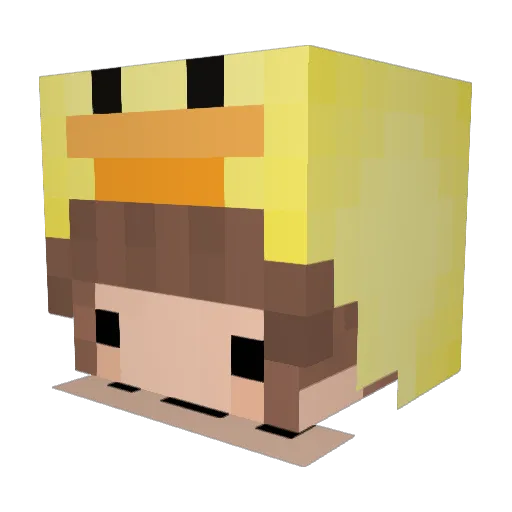 SolaNist Minecraft avatar head, 3D render