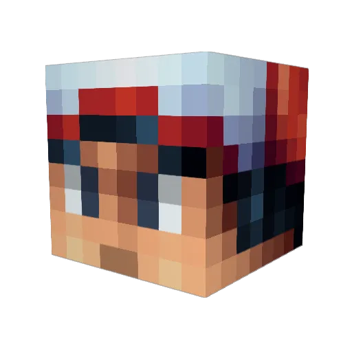 Soladrox Minecraft avatar head, 3D render