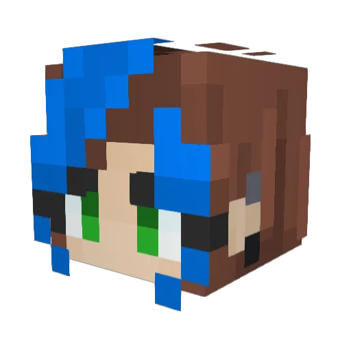Solahara Minecraft avatar head, 3D render