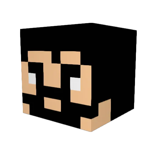 Solaier Minecraft avatar head, 3D render