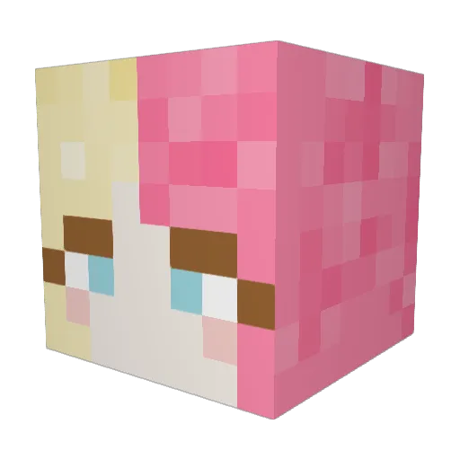 SolaireSprout Minecraft avatar head, 3D render